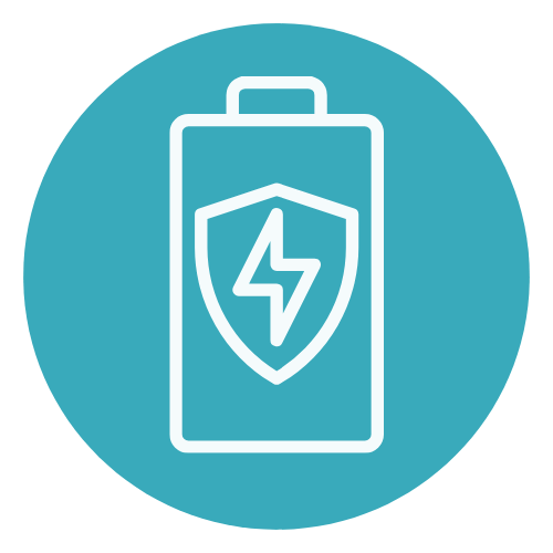 Electrical Battery with Amp Charge symbol icon
